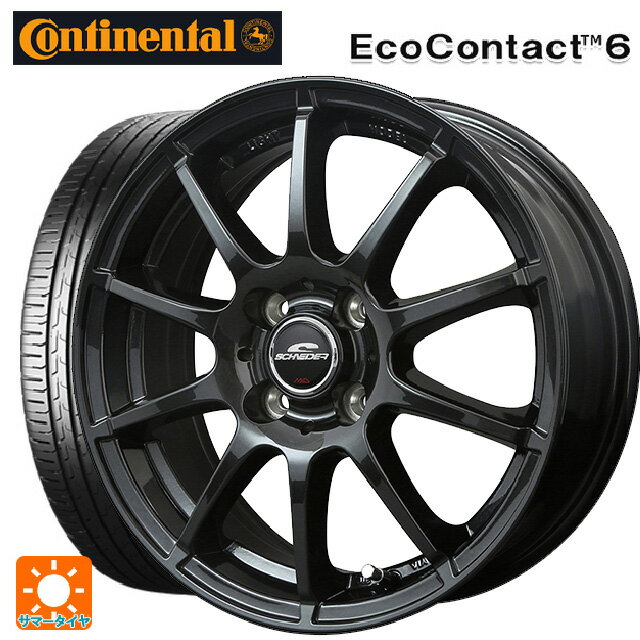 【6/22 20時〜 全品P5倍＆クーポン】185/55R16 87H XL コンチネンタル エココンタクト 6 正規品 エムアイディー MIDホイール スタッグ（数量限定） # ストロングガンメタ 16-6J 国産車用 サマータイヤホイール4本セット