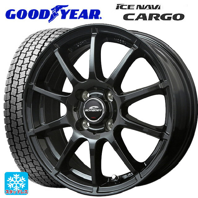 在庫有 トヨタ サクシード(160系)用 2024年製 155/80R14 88/86N グッドイヤー アイスナビ カーゴ # エムアイディー MIDホイール スタッグ（数量限定） # ストロングガンメタ 新品スタッドレスタイヤホイール 4本セット(2)