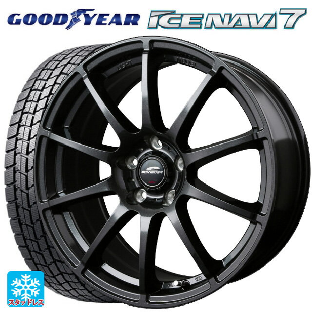 即日発送 トヨタ アルファード(30系)用 225/60R17 99Q グッドイヤー アイスナビ7(限定) # シュナイダー スタッグ（限定） # ストロングガンメタ 新品スタッドレスタイヤホイール 4本セット