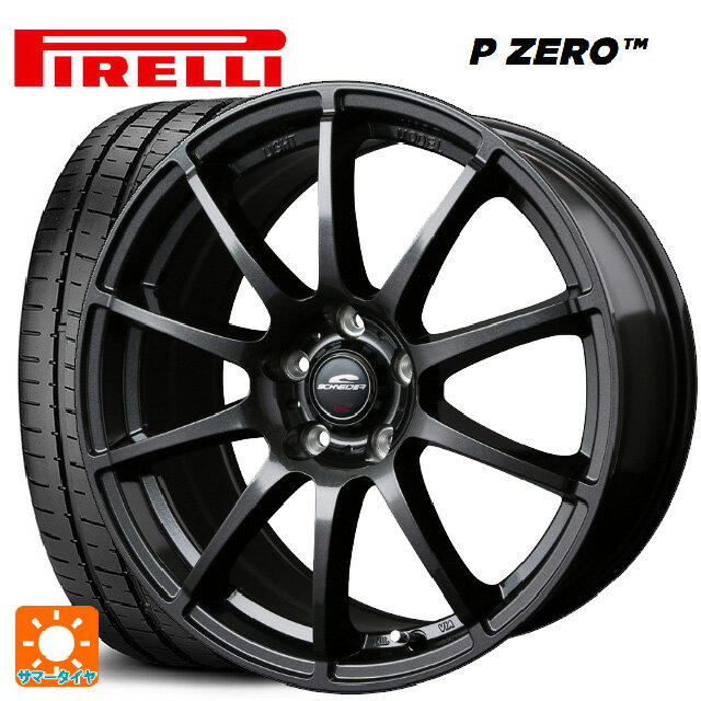 225/40R18 92Y XL ピレリ P ZERO エムアイディー MIDホイール スタッグ（数量限定） # ストロングガンメタ 18-7J 国産車用 サマータイヤホイール4本セットのサムネイル