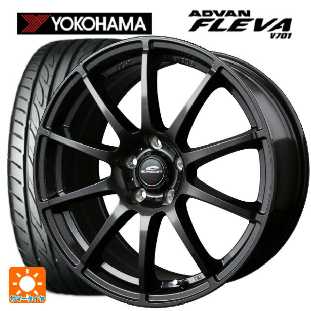 スズキ スイフトスポーツ(ZC33S)用 195/45R17 85W XL ヨコハマ アドバン フレバ V701 正規品 エムアイディー MIDホイール スタッグ（数量限定） # ストロングガンメタ 新品サマータイヤホイール 4本セット
