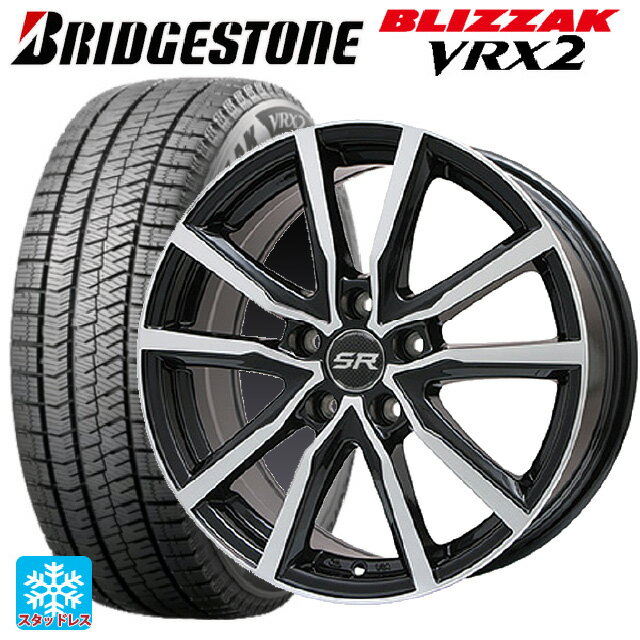 185/55R16 83Q ブリヂストン ブリザック VRX2 正規品 エルベ Vスポーク パールブラックポリッシュ 16-6J 国産車用 スタッドレスタイヤホイール4本セット