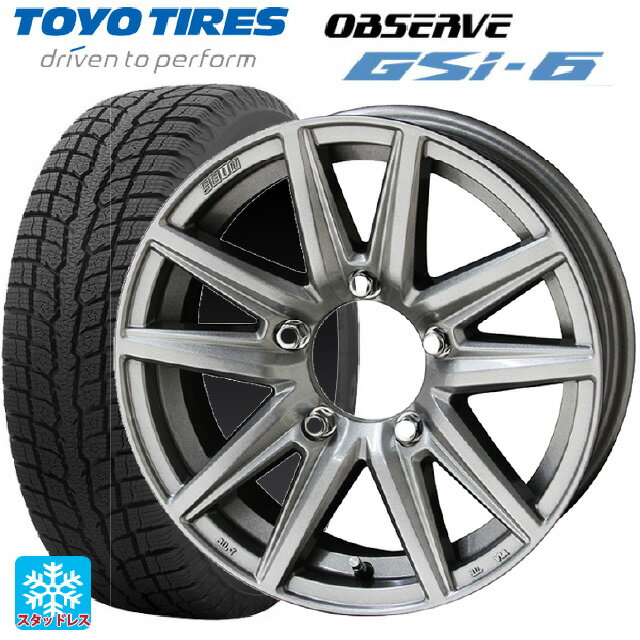 【最大3万円OFFクーポン 5/16 1:59迄】スズキ ジムニー(64系)用 215/70R16 100Q トーヨー オブザーブ GSI-6 ザインSS メタルフレークシルバー 新品スタッドレスタイヤホイール 4本セット