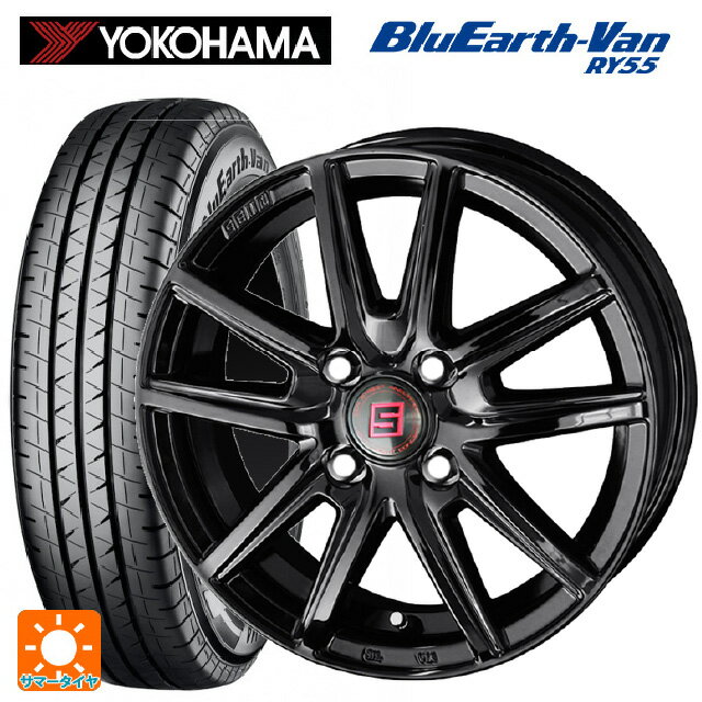 即日発送 145/80R12 80/78N ヨコハマ ブルーアースVan RY55B 共豊 ザインSS ソリッドブラック 12-3.5J 国産車用 サマータイヤホイール4本セット