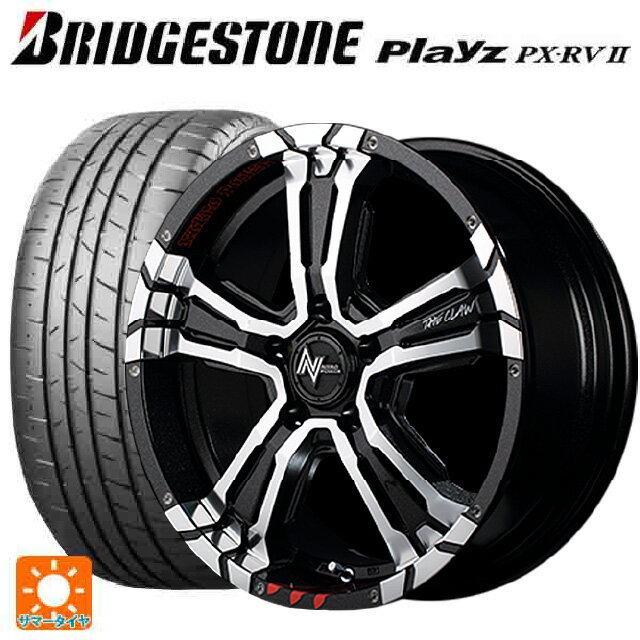 ジープ レネゲード(BU/BV系)用 215/60R17 96H ブリヂストン プレイズ PX-RV2 正規品 エムアイディー ナイトロパワー クロスクロウ グラフィティエディション ブラックメタリック＋ミラーカット/グラフィティ 新品サマータイヤホイール 4本セット