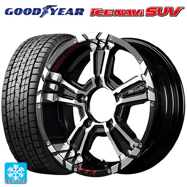 スズキ ジムニー(64系)用 215/70R16 100Q グッドイヤー アイスナビ SUV ナイトロパワー クロスクロウ グラフィティエディション ブラックメタリック＋ミラーカット/グラフィティ 新品スタッドレスタイヤホイール 5本セット