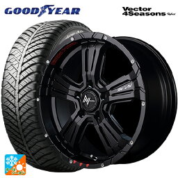 ホンダ ステップワゴン(RP6~8)用 205/55R17 95H XL グッドイヤー ベクターフォーシーズンズ ハイブリッド ナイトロパワー クロスクロウ グラフィティエディション セミグロスブラック＋ピアスドリルド/グラフィティ 新品オールシーズンタイヤホイール 4本セット