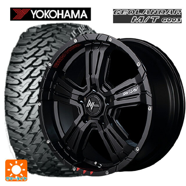 トヨタ ハリアー(80系)用 225/65R17 107/103Q ヨコハマ ジオランダー M/T G003 正規品 エムアイディー ナイトロパワー クロスクロウ グラフィティエディション セミグロスブラック＋ピアスドリルド/グラフィティ 新品サマータイヤホイール 4本セット