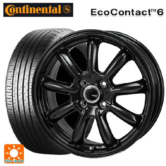 【6/22 20時〜 全品P5倍＆クーポン】165/70R14 85T XL コンチネンタル エココンタクト 6 正規品 ジャパン三陽 ザック JP209 # グロスブラック 14-5.5J 国産車用 サマータイヤホイール4本セット