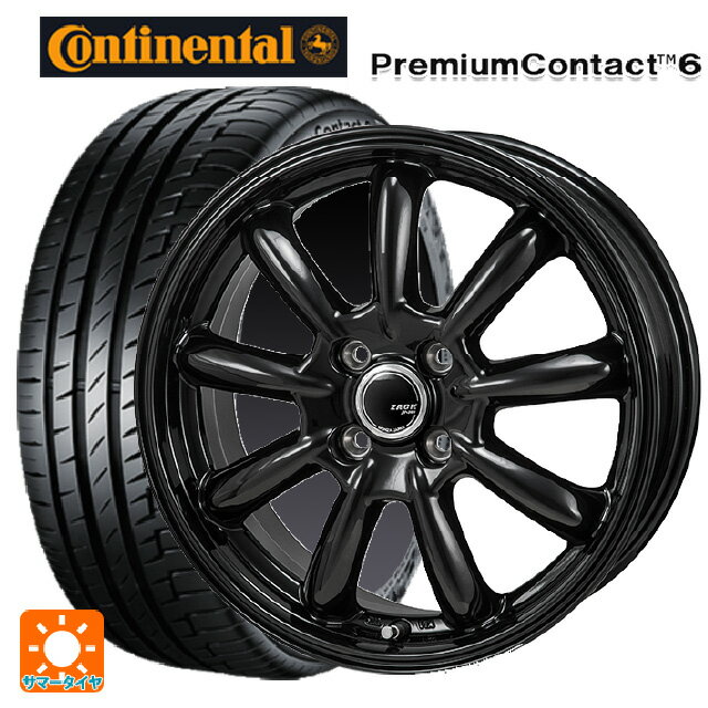 【6/11 1:59迄 全品ポイント5倍】185/65R15 88H コンチネンタル プレミアムコンタクト 6 正規品 ジャパン三陽 ザック JP209 グロスブラック 15-5.5J 国産車用 サマータイヤホイール4本セット