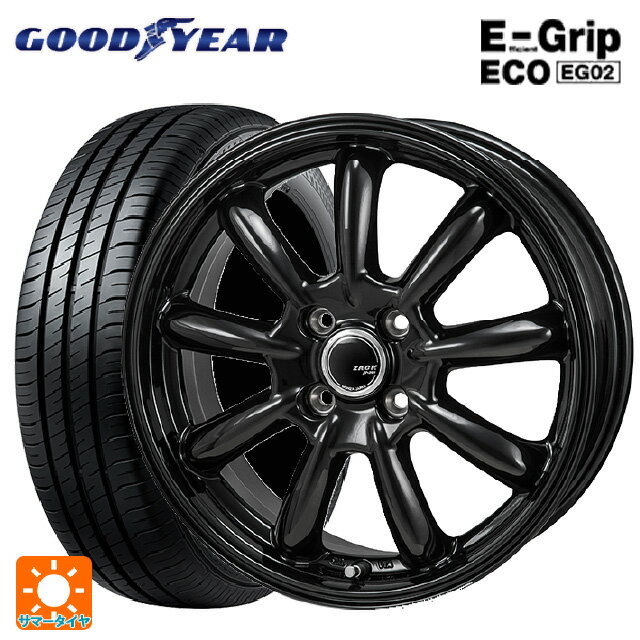 在庫有 【6/11 1:59迄 全品ポイント5倍】175/65R14 82S グッドイヤー エフィシェントグリップ エコ EG02 # ジャパン三陽 ザック JP209 # グロスブラック 14-5.5J 国産車用 サマータイヤホイール4本セット