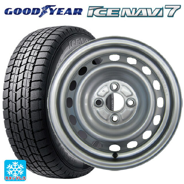 【6/15〜16限定 全品P5倍＆クーポン】185/70R14 88Q グッドイヤー アイスナビ7(数量限定) ウェッズ ウインターエース L10 # スチール(シルバー) 14-5J 国産車用 スタッドレスタイヤホイール4本セット
