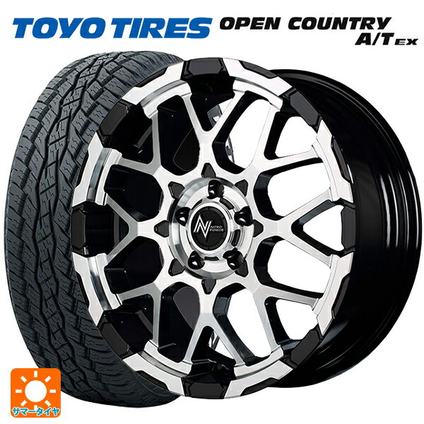 【最大3万円OFFクーポン 5/16 1:59迄】235/60R18 103H トーヨー オープンカントリー A/T EX ホワイトレター ＃ マルカサービス ナイトロパワー M28バレットエス ブラック/ミラーカット 18-7J 国産車用 サマータイヤホイール4本セット