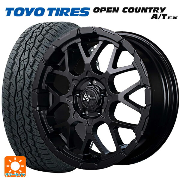 【5/20限定 最大3万円OFFクーポン】235/60R18 103H トーヨー オープンカントリー A/T EX ホワイトレター ＃ マルカサービス ナイトロパワー M28バレットエス セミグロスブラック 18-7J 国産車用 サマータイヤホイール4本セット