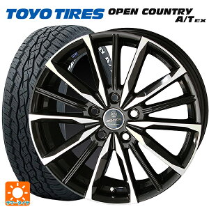 【5/9 20時〜 最大3万円OFFクーポン】ニッサン エクストレイル(33系)用 235/60R18 103H トーヨー オープンカントリー A/T EX ホワイトレター ＃ スマック ヴァルキリー # サファイアブラックxメタリックポリッシュ 新品サマータイヤホイール 4本セット