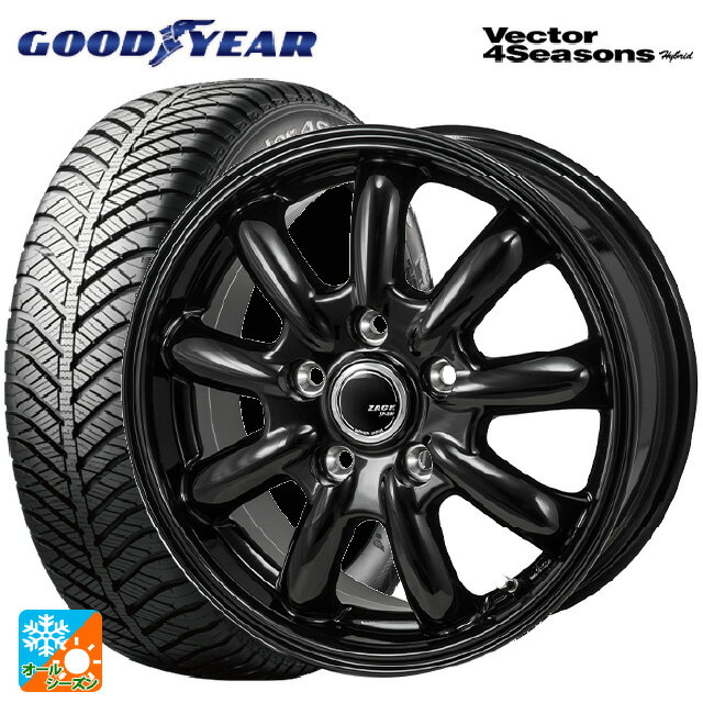 【6/22 20時〜 全品P5倍＆クーポン】195/65R15 91H グッドイヤー ベクターフォーシーズンズ ハイブリッド ジャパン三陽 ザック JP209 グロスブラック 15-6J 国産車用 オールシーズンタイヤホイール4本セット