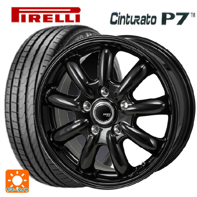 215/45R17 91W XL ピレリ チンチュラートP7 正規品 ジャパン三陽 ザック JP209 グロスブラック 17-7J 国産車用 サマータイヤホイール4本セット