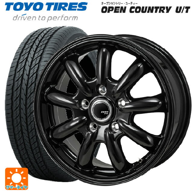 【6/22 20時〜 全品P5倍＆クーポン】215/65R16 98H トーヨー オープンカントリー UT ジャパン三陽 ザック JP209 グロスブラック 16-6.5J 国産車用 サマータイヤホイール4本セット