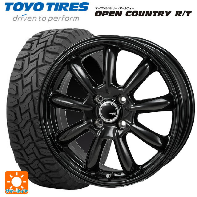 即日発送 155/65R14 75Q トーヨー オープンカントリー RT ブラックレター ジャパン三陽 ザック JP209 # グロスブラック 14-4.5J 国産車用 サマータイヤホイール4本セット