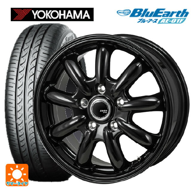 【6/22 20時〜 全品P5倍＆クーポン】205/60R16 92H ヨコハマ ブルーアース AE01F ジャパン三陽 ザック JP209 グロスブラック 16-6.5J 国産車用 サマータイヤホイール4本セット