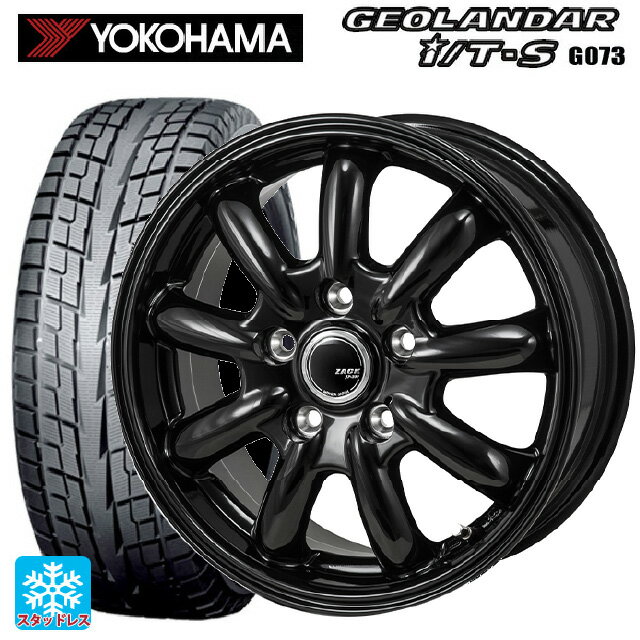 【6/22 20時〜 全品P5倍＆クーポン】215/65R16 98Q ヨコハマ ジオランダー ITS G073 正規品 ジャパン三陽 ザック JP209 グロスブラック 16-6.5J 国産車用 スタッドレスタイヤホイール4本セット