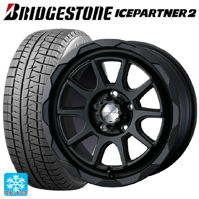 【6/11 1:59迄 全品ポイント5倍】215/65R16 98Q ブリヂストン アイスパートナー2 正規品 ウェッズ マッドヴァンス06 フルマットブラック 16-7J 国産車用 スタッドレスタイヤホイール4本セット