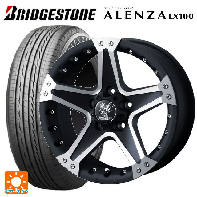 2024年製 225/60R17 99H ブリヂストン アレンザLX100 正規品 # ウェッズ マッドヴァンス01 マッドブラックポリッシュ 17-7J 国産車用 サマータイヤホイール4本セット