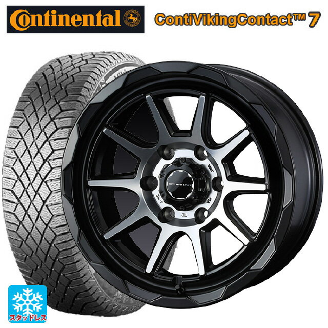 265/60R18 114T XL コンチネンタル コンチバイキングコンタクト7ウェッズ マッドヴァンス06 マットブラックポリッシュ 18-8J国産車用 スタッドレスタイヤホイール4本セット 取付店直送可