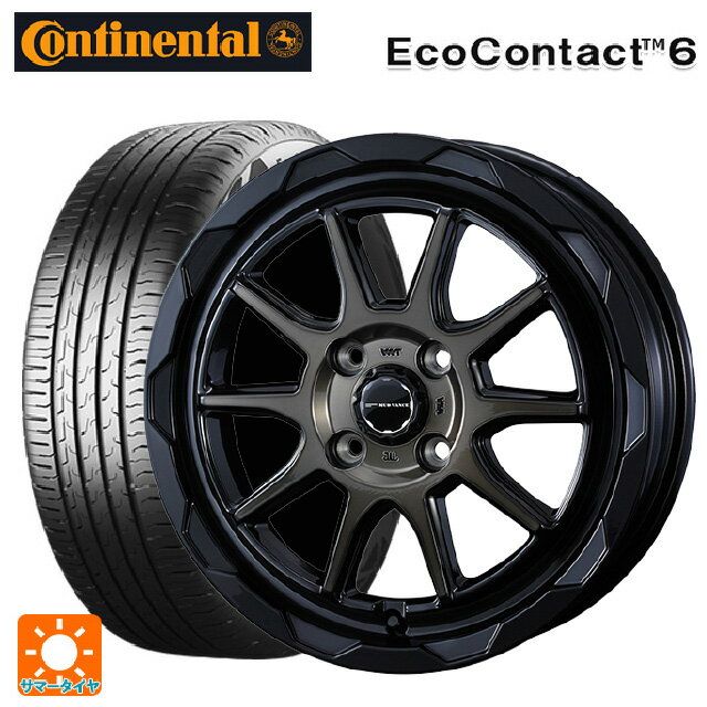 185/55R16 87H XL コンチネンタル エココンタクト 6 正規品 ウェッズ マッドヴァンス06 ブラックポリッシュブロンズクリア 16-6J 国産車用 サマータイヤホイール4本セット