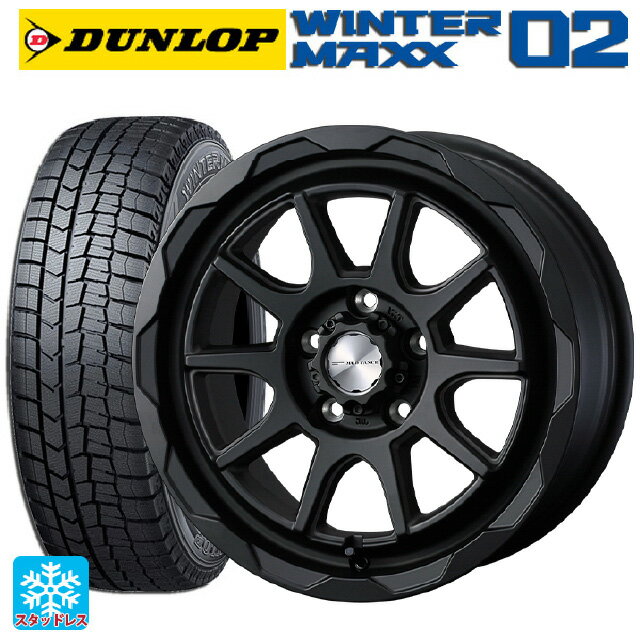 【最大3万円OFFクーポン 2/19 20時〜】2024年製 215/60R16 95Q ダンロップ ウィンターマックス 02(WM02) ウェッズ マッドヴァンス06 フルマットブラック 16-7J 国産車用 スタッドレスタイヤホイール4本セット