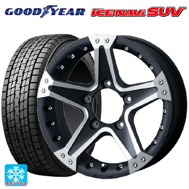 175/80R16 91Q グッドイヤー アイスナビ SUV ウェッズ マッドヴァンス01 マッドブラックポリッシュ 16-5.5J 国産車用 スタッドレスタイヤホイール4本セット