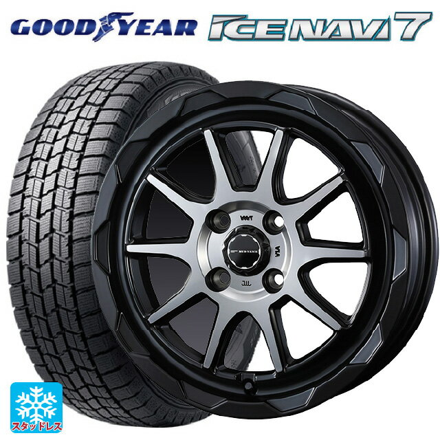 165/55R14 72Q グッドイヤー アイスナビ7(数量限定) # ウェッズ マッドヴァンス06 マットブラックポリッシュ 14-4.5J 国産車用 スタッドレスタイヤホイール4本セット