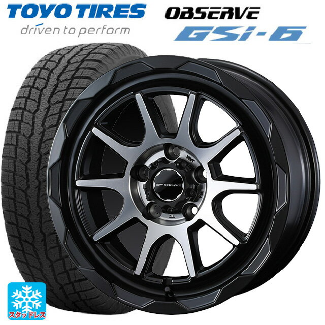 215/70R16 100Q トーヨー オブザーブ GSI-6 ウェッズ マッドヴァンス06 マットブラックポリッシュ 16-7J 国産車用 スタッドレスタイヤホイール4本セット