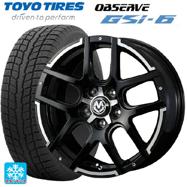 【6/22 20時〜 全品P5倍＆クーポン】トヨタ RAV4(50系)用 225/65R17 102Q トーヨー オブザーブ GSI-6 ウェッズ マッドヴァンス04 ブラックポリッシュ 新品スタッドレスタイヤホイール 4本セット
