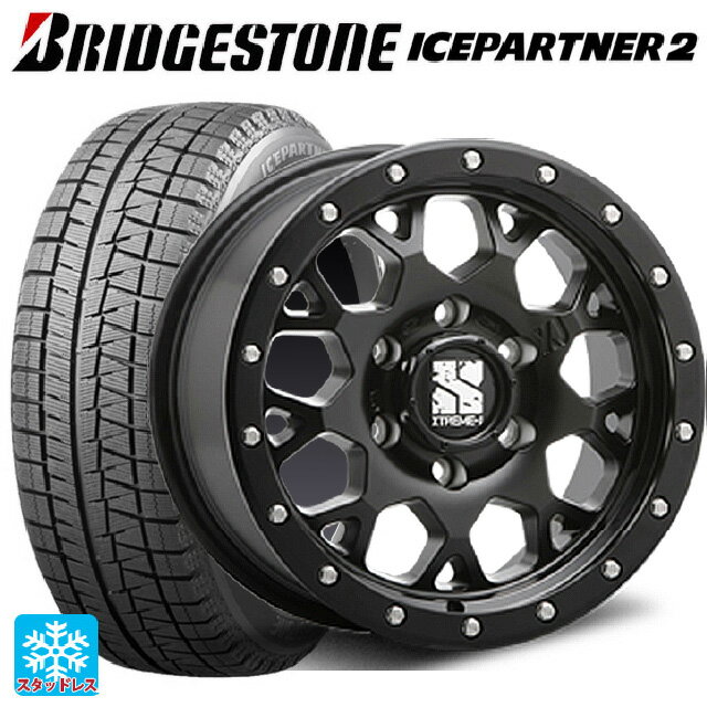 ジープ レネゲード(BU/BV系)用 215/65R16 98Q ブリヂストン アイスパートナー2 正規品 エムエルジェイ エクストリームJ XJ04 Satin Black 新品スタッドレスタイヤホイール 4本セット