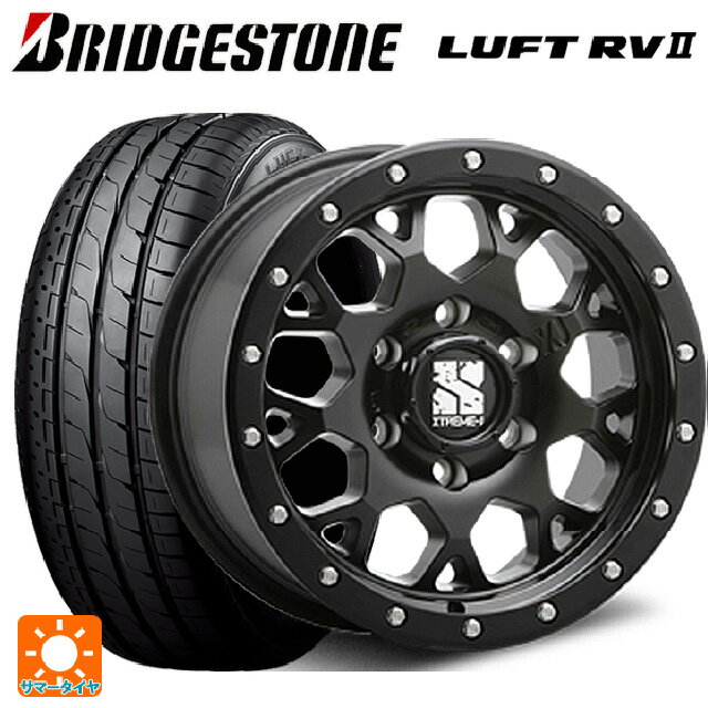 在庫有 2025年製 215/65R16 98H ブリヂストン ルフトRV2(日本製) 正規品 # エムエルジェイ エクストリームJ XJ04 Satin Black 16-7J 国産車用 サマータイヤホイール4本セット