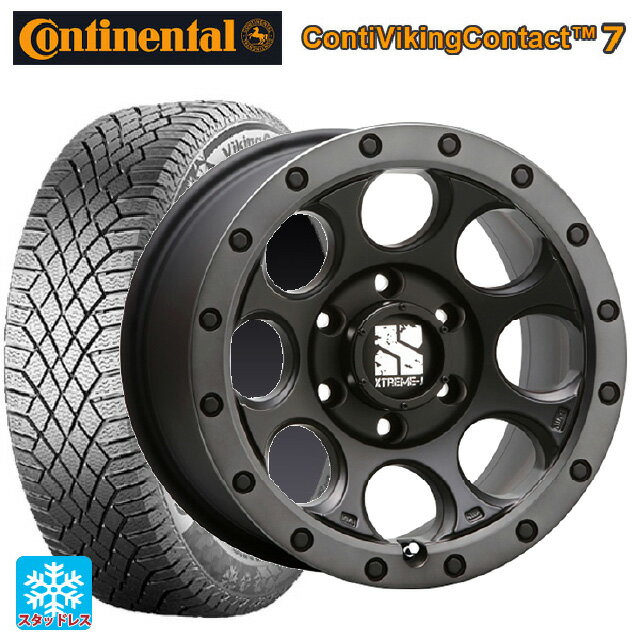 265/60R18 114T XL コンチネンタル コンチバイキングコンタクト7エムエルジェイ エクストリームJ XJ03 Flat Black Smoke 18-8J国産車用 スタッドレスタイヤホイール4本セット 取付店直送可