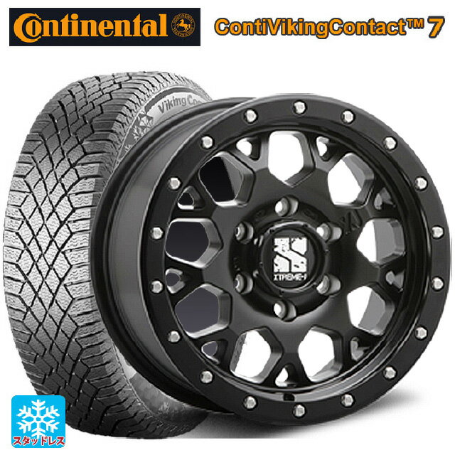 265/60R18 114T XL コンチネンタル コンチバイキングコンタクト7エムエルジェイ エクストリームJ XJ04 Satin Black 18-8J国産車用 スタッドレスタイヤホイール4本セット 取付店直送可