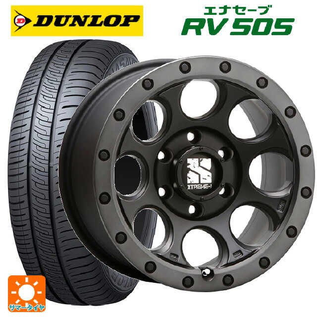 【6/11 1:59迄 全品ポイント5倍】215/45R18 93W ダンロップ エナセーブ RV505 エムエルジェイ エクストリームJ XJ03 Flat Black Smoke 18-8J 国産車用 サマータイヤホイール4本セット