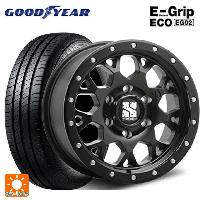 ジープ コンパス(M624)用 215/65R16 98H グッドイヤー エフィシェントグリップ エコ EG02 エムエルジェイ エクストリームJ XJ04 Satin Black 新品サマータイヤホイール 4本セット