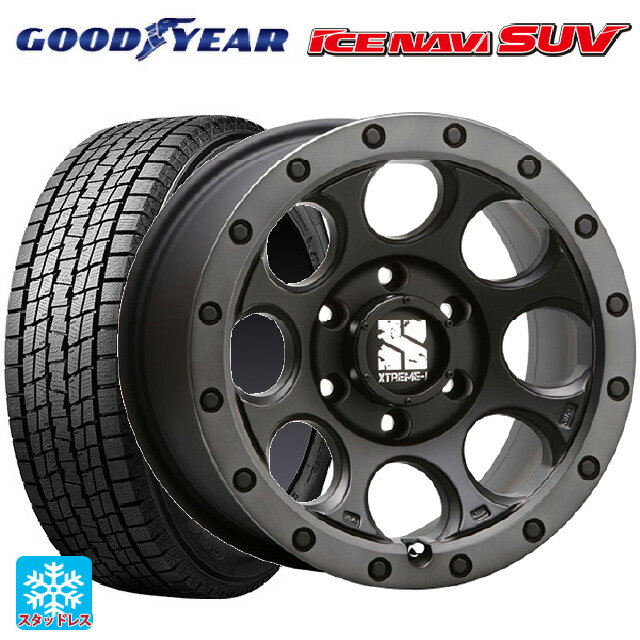 【6/20限定 全品P5倍＆クーポン】2024年製 215/70R16 100Q グッドイヤー アイスナビ SUV エムエルジェイ エクストリームJ XJ03 Flat Black Smoke 16-7J 国産車用 スタッドレスタイヤホイール4本セット