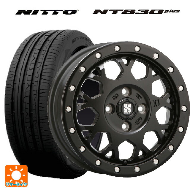 165/55R15 75V ニットー NT830 プラス エムエルジェイ エクストリームJ XJ04 Satin Black 15-4.5J 国産車用 サマータイヤホイール4本セット