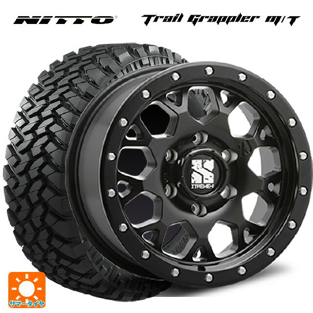 ジープ グラディエーター(JT系)用 35×12.5R17 121Q ニットー トレイルグラップラー エムエルジェイ エクストリームJ XJ04 Satin Black 新品サマータイヤホイール 5本セット