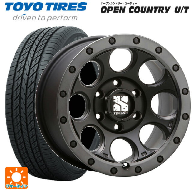 【5/9 20時〜 最大3万円OFFクーポン】225/65R17 102H トーヨー オープンカントリー UT エムエルジェイ エクストリームJ XJ03 Flat Black Smoke 17-7.5J 国産車用 サマータイヤホイール4本セット