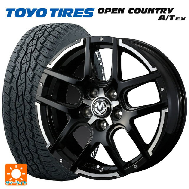 【5/9 20時〜 最大3万円OFFクーポン】ミツビシ アウトランダー(5LA GNOW)用 235/60R18 103H トーヨー オープンカントリー A/T EX ホワイトレター ＃ マッドヴァンス04 ブラックポリッシュ 新品サマータイヤホイール 4本セット