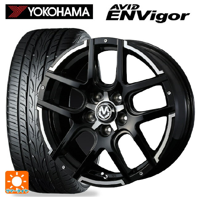 225/55R18 102W ヨコハマ エービット エンビガー S321 ウェッズ マッドヴァンス04 ブラックポリッシュ 18-7J 国産車用 サマータイヤホイール4本セット