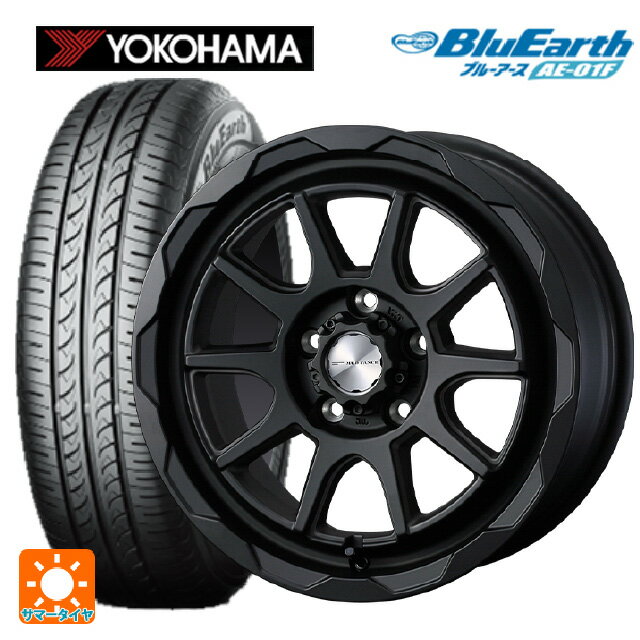 215/60R16 95H ヨコハマ ブルーアース AE01F ウェッズ マッドヴァンス06 フルマットブラック 16-7J 国産車用 サマータイヤホイール4本セット