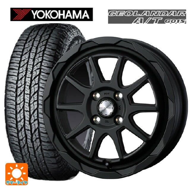 165/55R15 75H ヨコハマ ジオランダー A/T G015 ブラックレター ウェッズ マッドヴァンス06 フルマットブラック 15-4.5J 国産車用 サマータイヤホイール4本セット