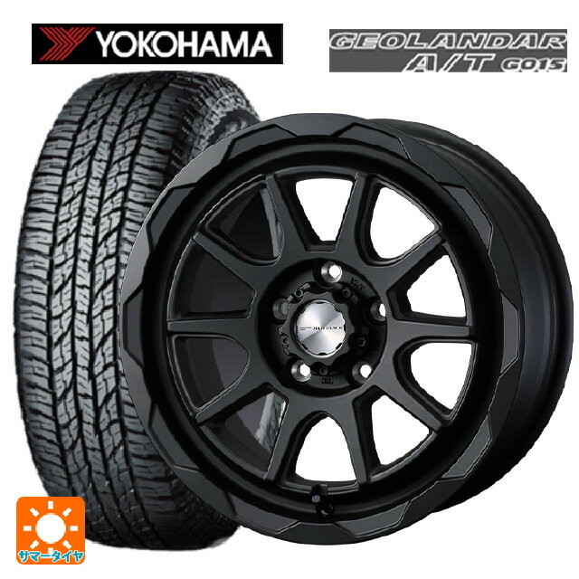 215/65R16 98H ヨコハマ ジオランダー A/T G015 ブラックレター 正規品 ウェッズ マッドヴァンス06 フルマットブラック 16-7J 国産車用 サマータイヤホイール4本セット