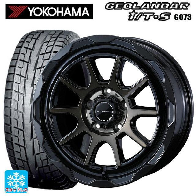 【6/22 20時〜 全品P5倍＆クーポン】215/60R17 96Q ヨコハマ ジオランダー ITS G073 正規品 ウェッズ マッドヴァンス06 ブラックポリッシュブロンズクリア 17-7J 国産車用 スタッドレスタイヤホイール4本セット